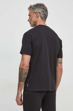 Puma tricou din bumbac MMQ bărbați, culoarea negru, uni 624009