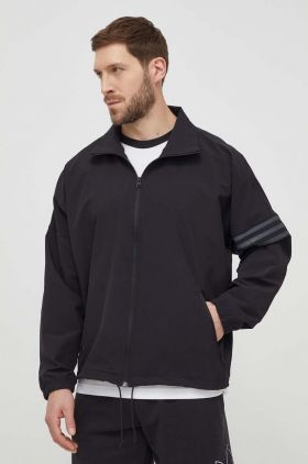 adidas Originals bluză bărbați, culoarea negru, cu imprimeu  IS2818