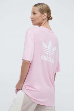 adidas Originals tricou Trefoil Tee femei, culoarea roz, IR8067