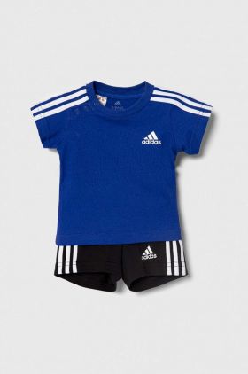 adidas set de bumbac pentru copii culoarea albastru marin