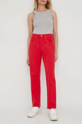 Levi's jeansi 501 CROP femei high waist