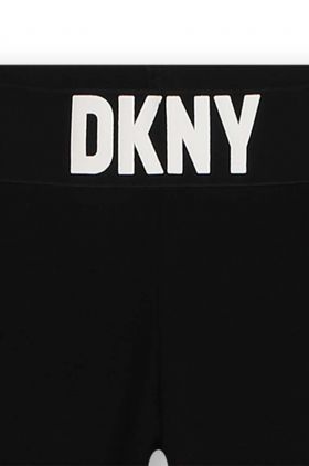 Dkny leggins copii culoarea negru, cu imprimeu