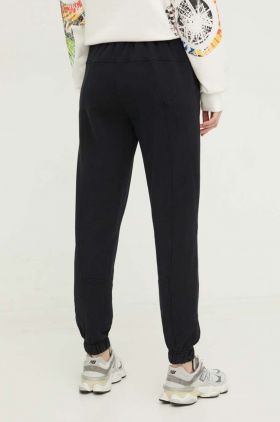 Desigual pantaloni de trening din bumbac culoarea albastru marin, neted