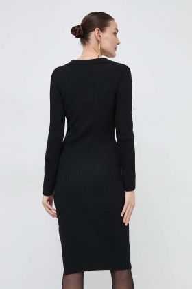 Morgan rochie culoarea negru, midi, mulata