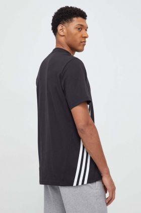 adidas tricou din bumbac bărbați, culoarea negru, cu imprimeu IR9166