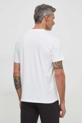 Puma tricou din bumbac bărbați, culoarea alb, cu imprimeu 680178