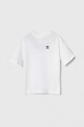 adidas Originals tricou de bumbac pentru copii culoarea alb, cu imprimeu