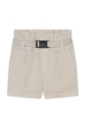 Dkny pantaloni scurti copii culoarea alb, neted