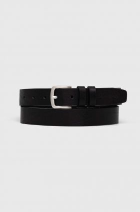 Marc O'Polo curea de piele barbati, culoarea negru