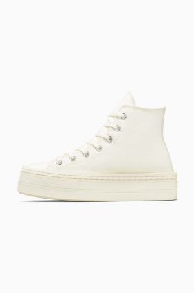 Converse teniși Chuck Taylor All Star Modern Lift femei, culoarea alb, A06140C