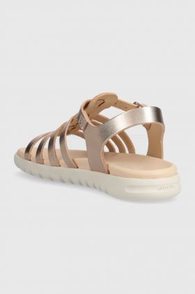 Geox sandale din piele pentru copii SANDAL SOLEIMA culoarea auriu