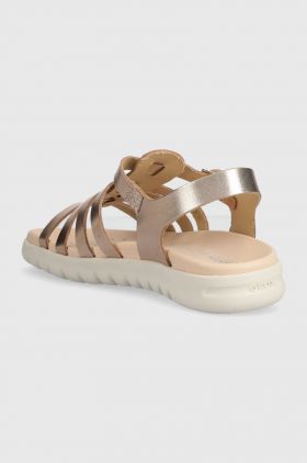 Geox sandale din piele pentru copii SANDAL SOLEIMA culoarea auriu