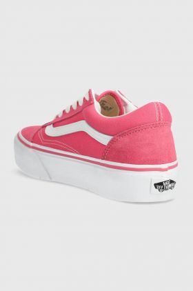 Vans tenisi copii Old Skool Platform culoarea roz