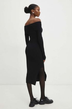 Answear Lab rochie culoarea negru, mini, mulata