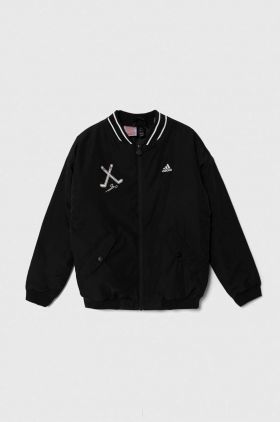 adidas geaca bomber pentru copii culoarea negru