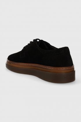 Gant pantofi de piele intoarsa Kinzoon barbati, culoarea negru, 27633351.G00