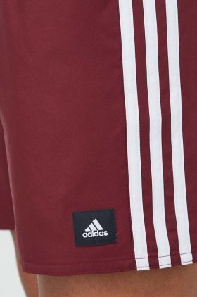 adidas Performance pantaloni scurți de baie 3Stripes CLX culoarea bordo IR9426