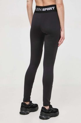 PLEIN SPORT colanti femei, culoarea negru, cu imprimeu