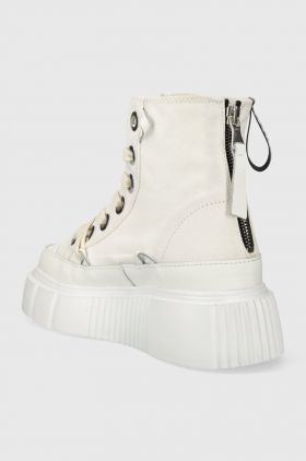 Inuikii teniși Matilda Canvas High 23 femei, culoarea alb 30103-024