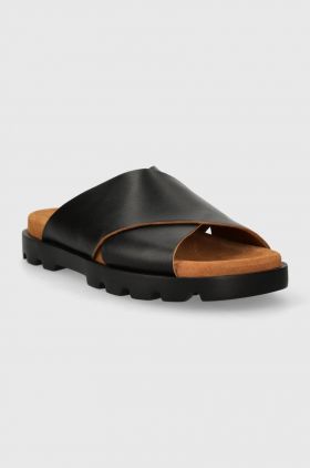 Camper slapi de piele Brutus Sandal femei, culoarea negru, K201321.016