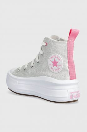 Converse tenisi copii culoarea argintiu