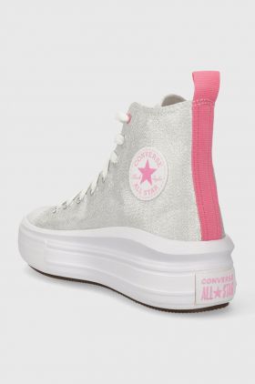 Converse tenisi copii culoarea argintiu