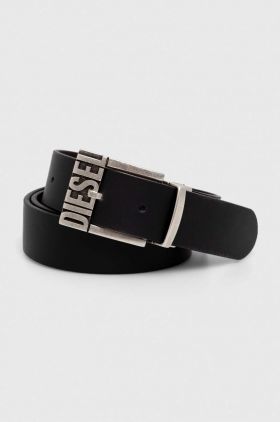 Diesel curea de piele cu două fețe bărbați, culoarea negru X08879.PR227