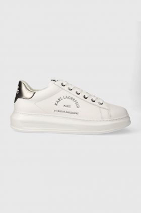 Karl Lagerfeld sneakers din piele KAPRI MENS culoarea alb, KL52538