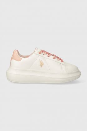 U.S. Polo Assn. sneakers pentru copii HELIS013A culoarea alb