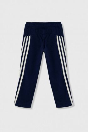 adidas pantaloni de trening pentru copii culoarea albastru marin, cu imprimeu