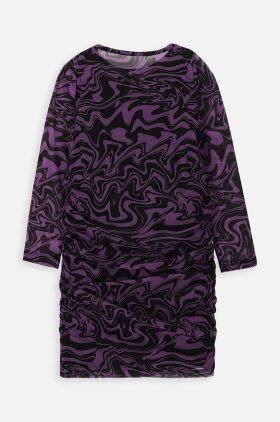 Coccodrillo rochie fete culoarea violet, mini, drept