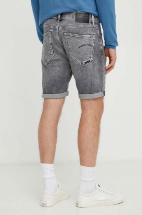 G-Star Raw pantaloni scurti jeans barbati, culoarea gri