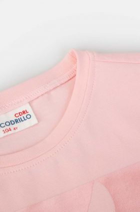 Coccodrillo tricou copii culoarea roz