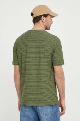 Marc O'Polo tricou din bumbac barbati, culoarea verde, modelator