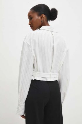 Answear Lab camasa femei, culoarea alb, cu guler clasic, relaxed