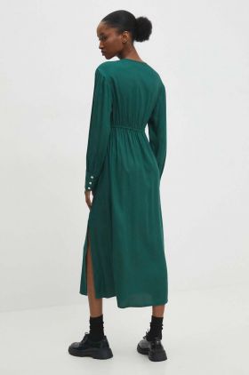 Answear Lab rochie culoarea verde, midi, drept