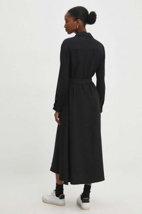 Answear Lab rochie culoarea negru, midi, evazati