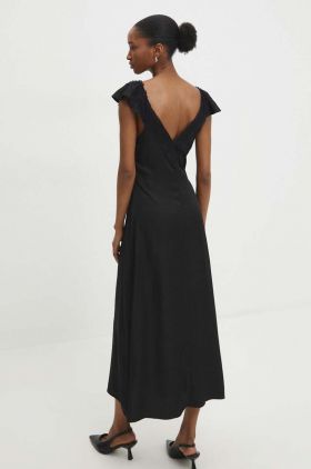 Answear Lab rochie culoarea negru, maxi, evazati