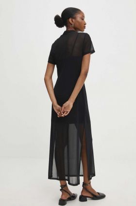 Answear Lab rochie culoarea negru, maxi, drept