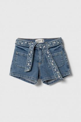 Abercrombie & Fitch pantaloni scurti din denim pentru copii cu imprimeu, talie reglabila