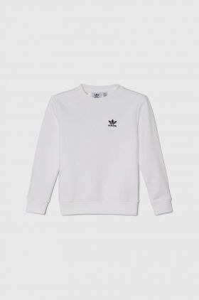 adidas Originals bluza copii culoarea alb, neted