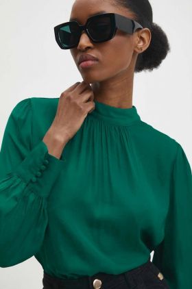 Answear Lab bluza femei, culoarea verde, neted