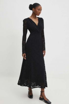 Answear Lab rochie culoarea negru, maxi, evazati