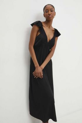 Answear Lab rochie culoarea negru, maxi, evazati