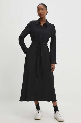 Answear Lab rochie culoarea negru, midi, evazati