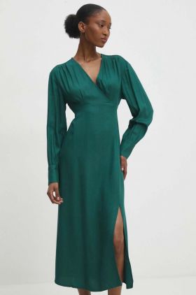 Answear Lab rochie culoarea verde, midi, drept