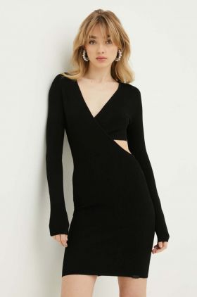 HUGO rochie culoarea negru, mini, mulată 50507913