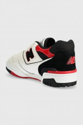 New Balance sneakers din piele 550 culoarea alb, BB550STR