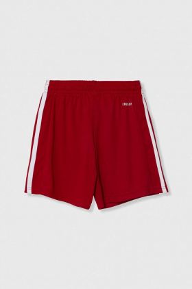 adidas Performance pantaloni scurti copii SQUAD 21 SHO Y culoarea rosu, talie reglabila