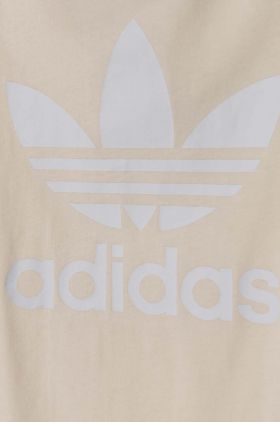 adidas Originals tricou de bumbac pentru copii TREFOIL TEE culoarea bej, cu imprimeu